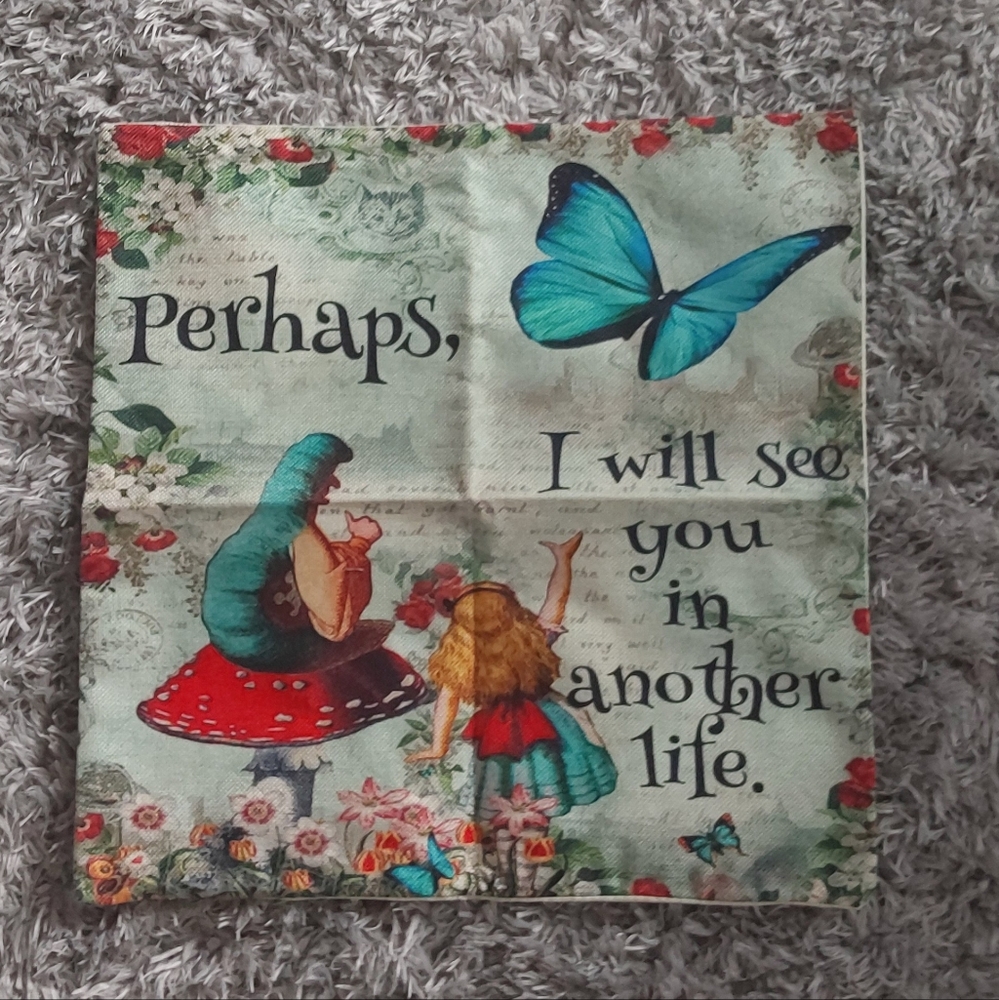 ALICE in WONDERLAND PILLOW COVER